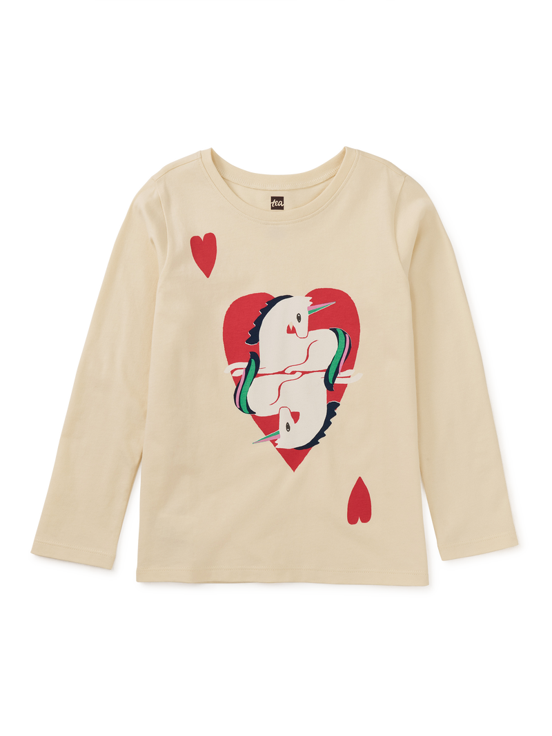 Unicorn Of Hearts Graphic Tee in Antique - View 1