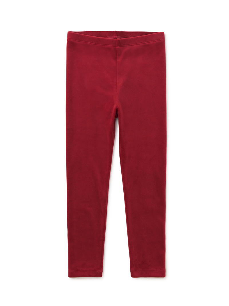 Velour Leggings in Red Wagon - View 2
