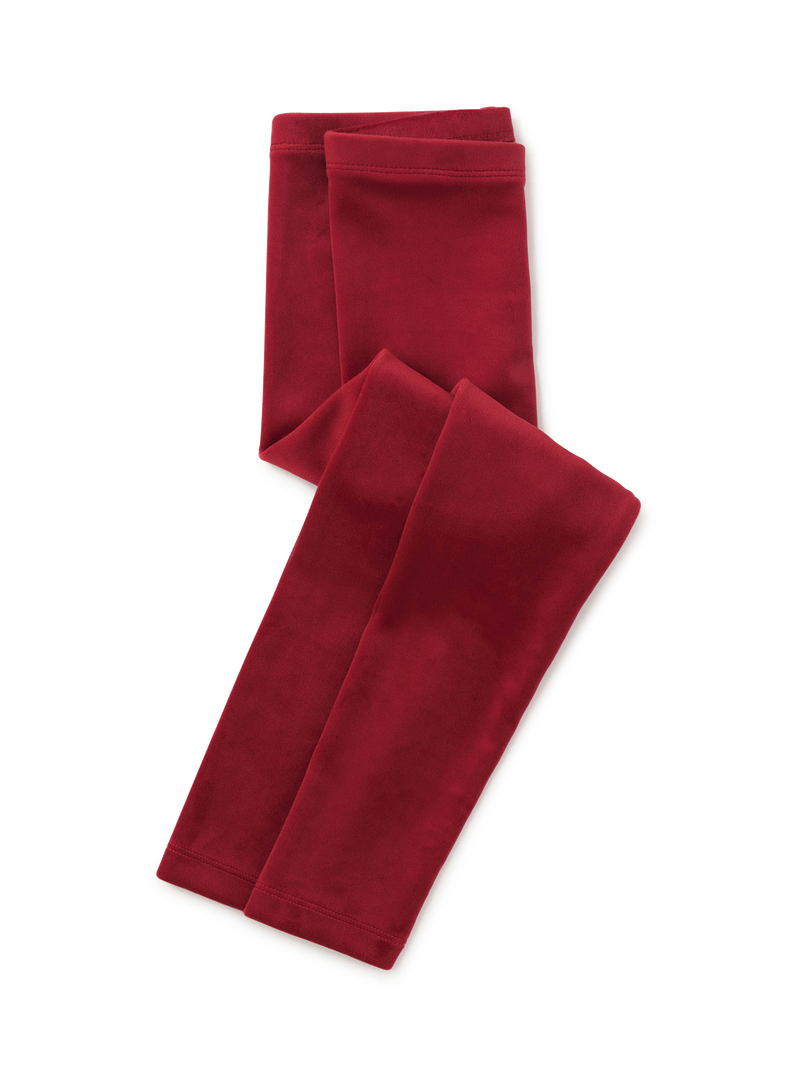 Velour Leggings in Red Wagon - View 1