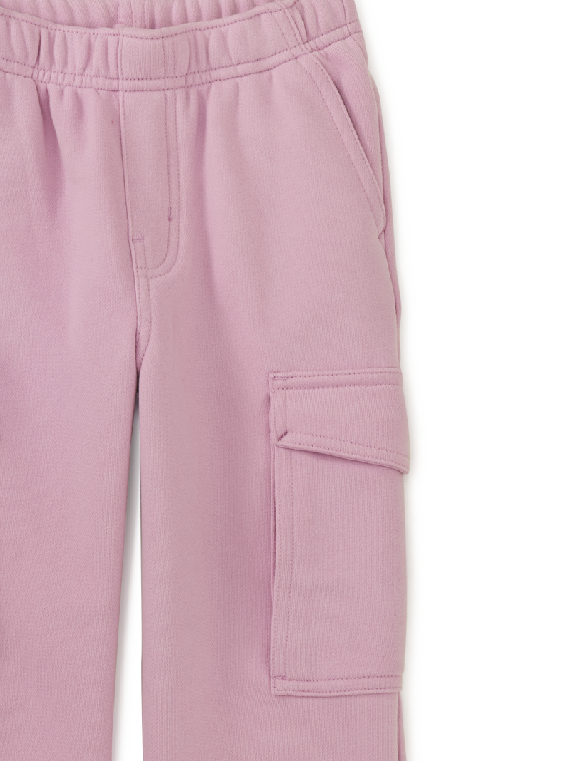 Wide Leg Cargo Pants in Mauve Mist - View 2