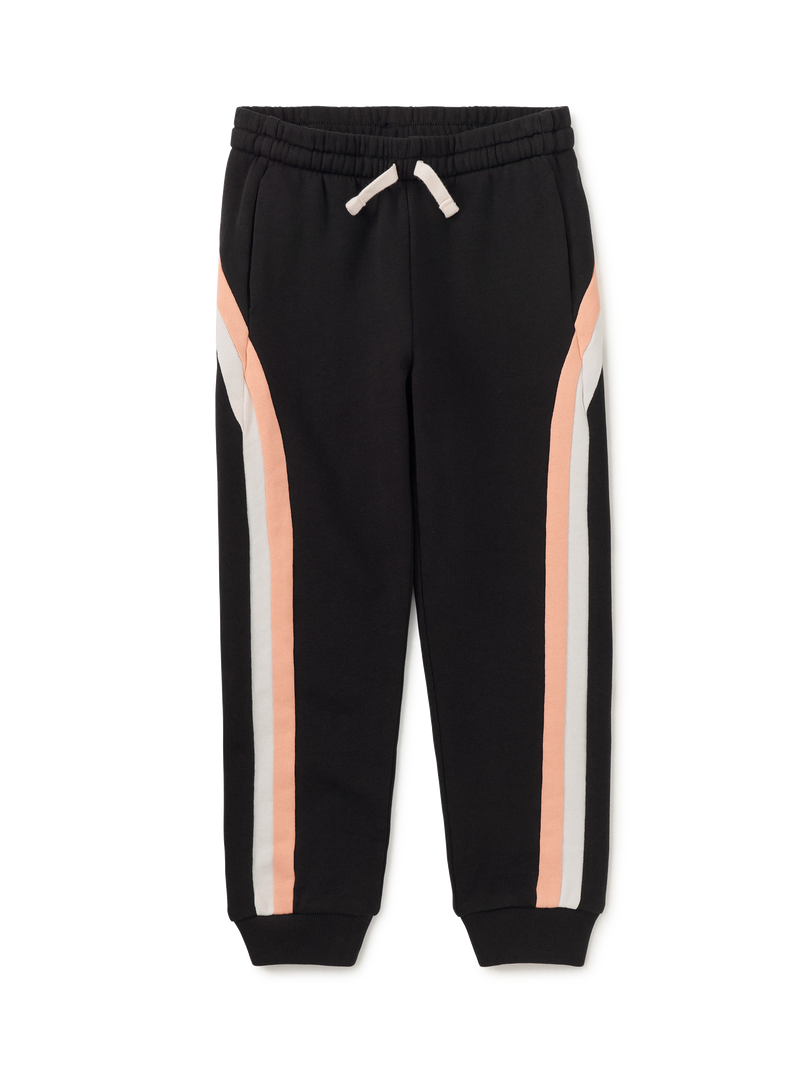 New Stripe Joggers in Jet Black - View 1