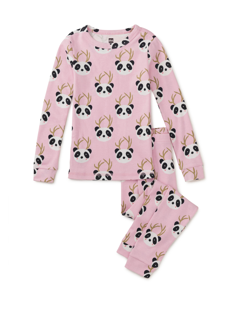 Goodnight Pajama Set in Mythical Reindeer Panda - View 1
