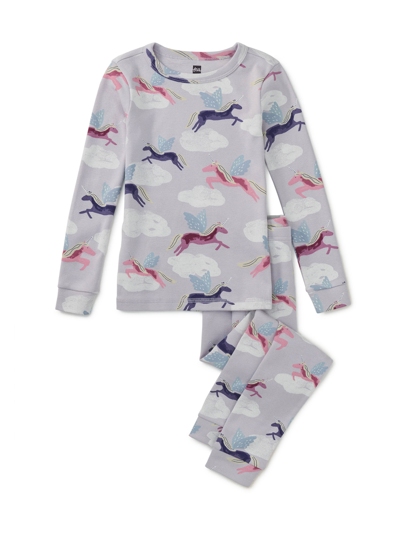 Goodnight Pajama Set in Flying Unicorn - View 1