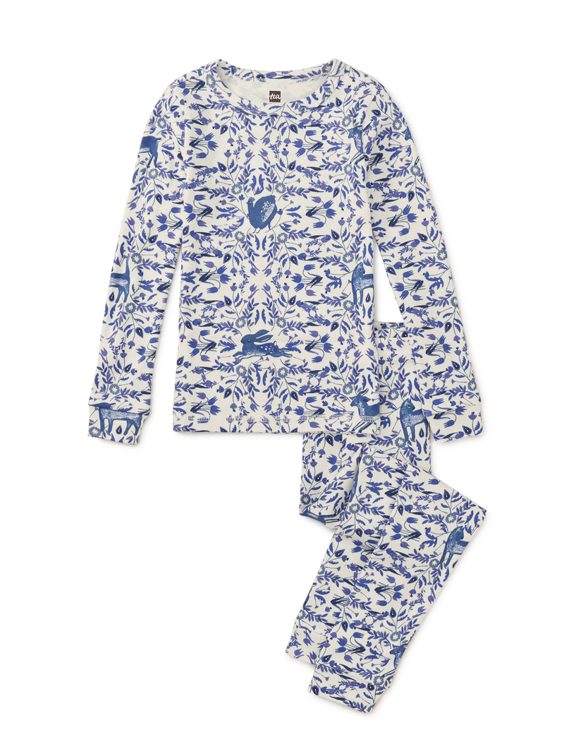 Goodnight Pajama Set in Iznik Tile Scenic - View 1