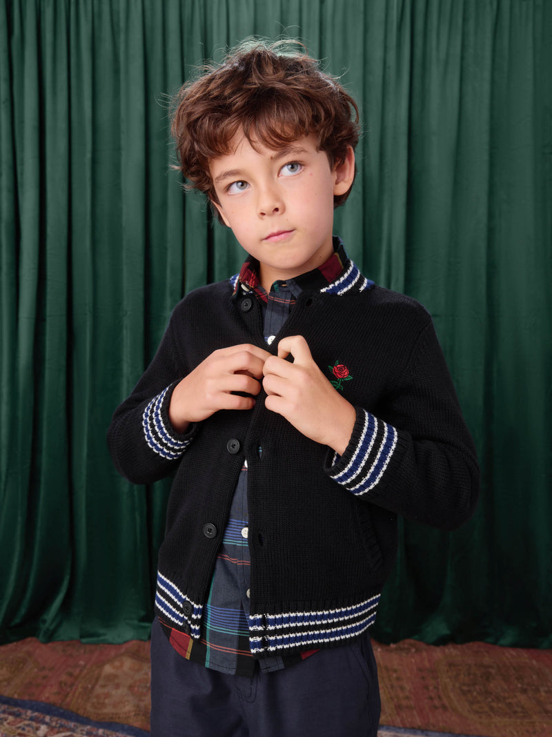 Bomber Sweater in Jet Black - View 2