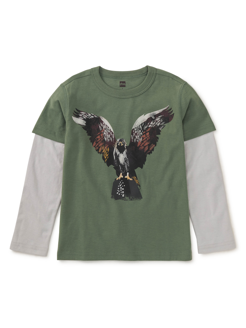 V For Vulture Layered Tee in Stem - View 1