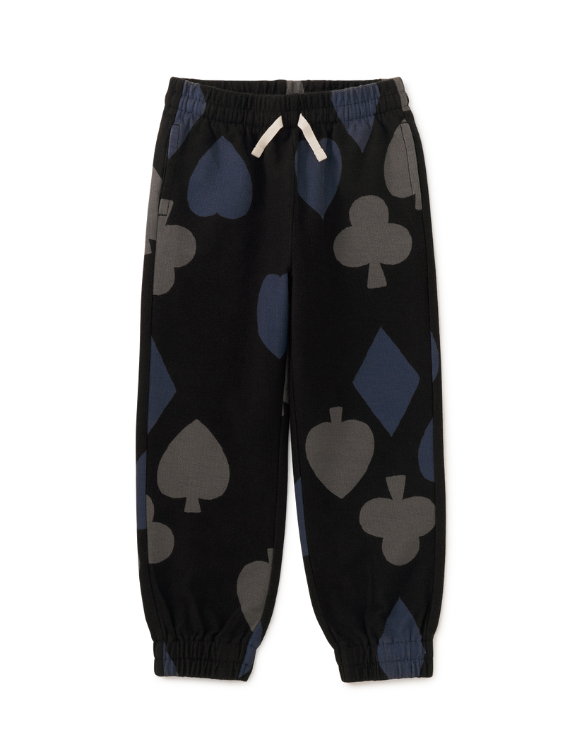 Printed Easy Fit Joggers in Winning Hand - View 1