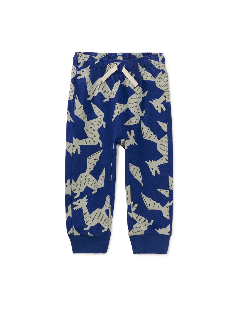 Printed Everyday Joggers in Winged Dragon - View 2