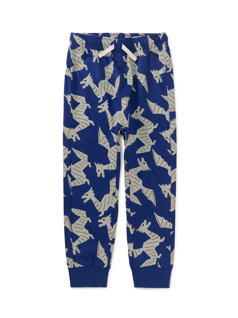 Printed Everyday Joggers in Winged Dragon - View 1