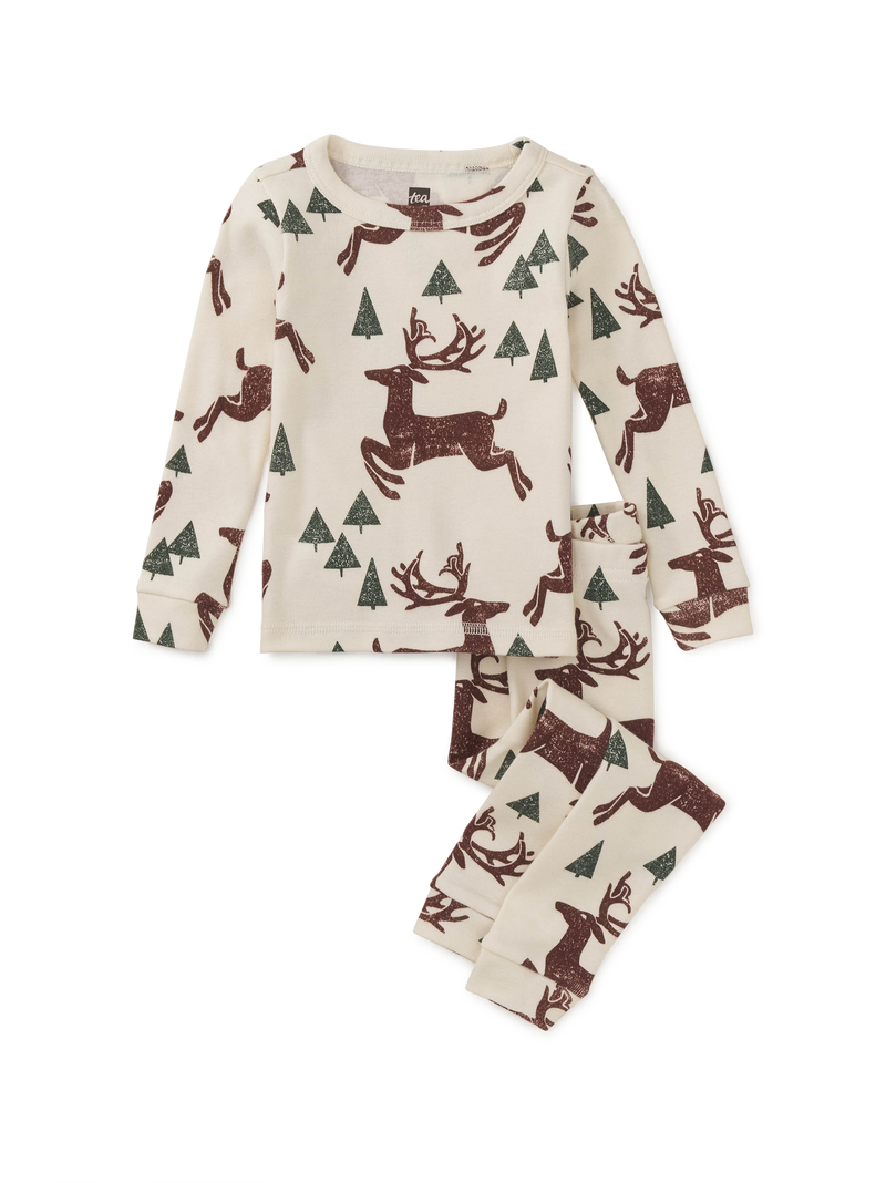 Goodnight Pajama Set in Family Deer - View 2
