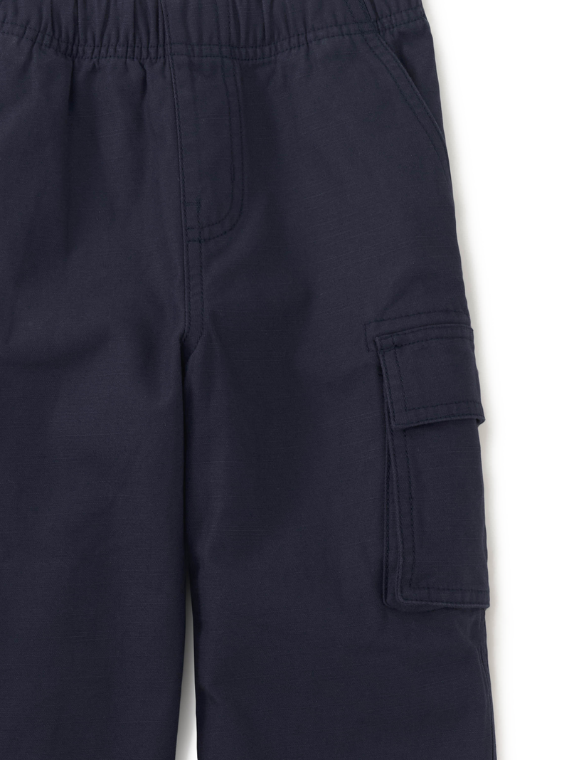 Relaxed Twill Cargo Pants in Indigo - View 2