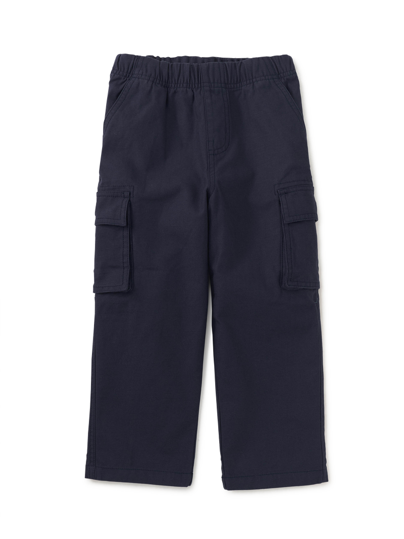 Relaxed Twill Cargo Pants in Indigo - View 1