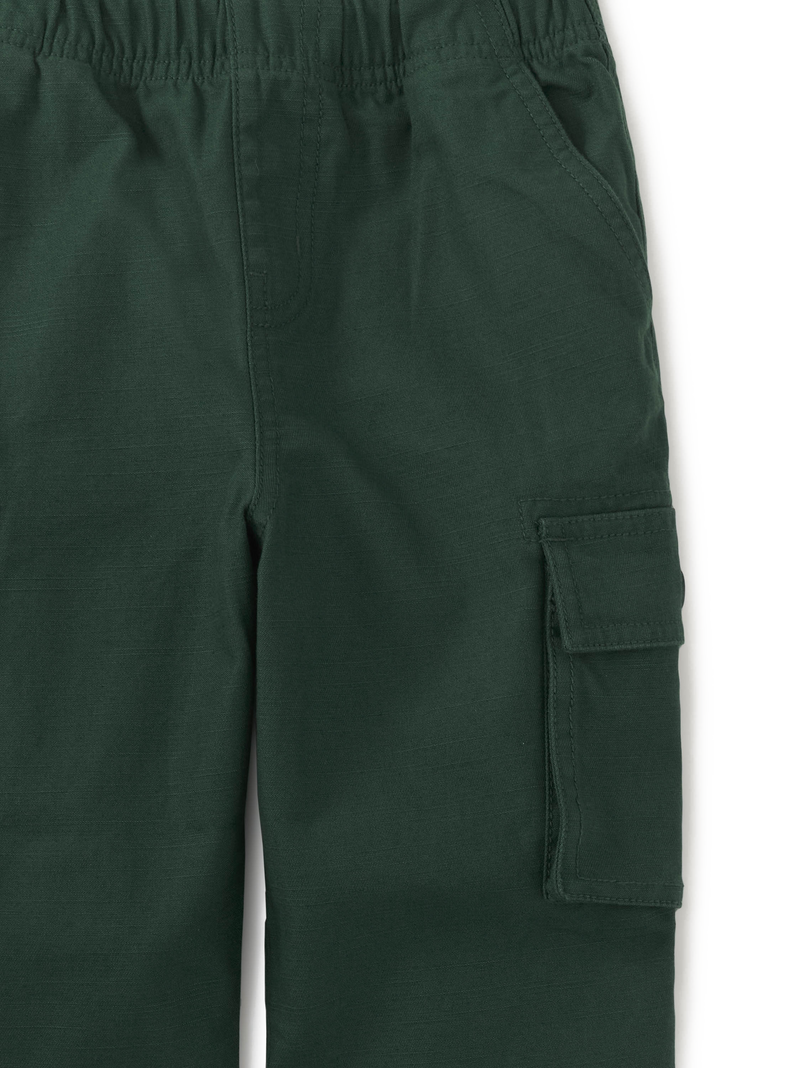 Relaxed Twill Cargo Pants in Pineneedle - View 2