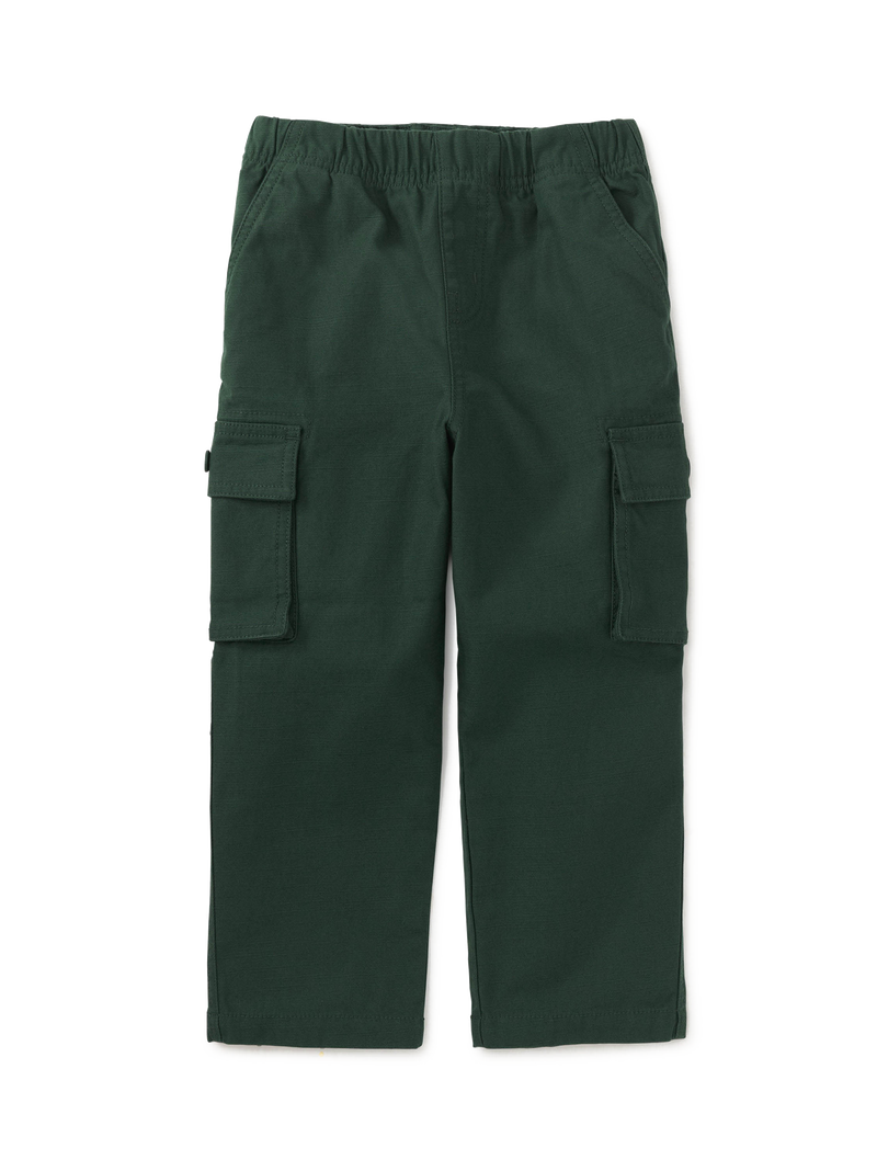Relaxed Twill Cargo Pants in Pineneedle - View 1