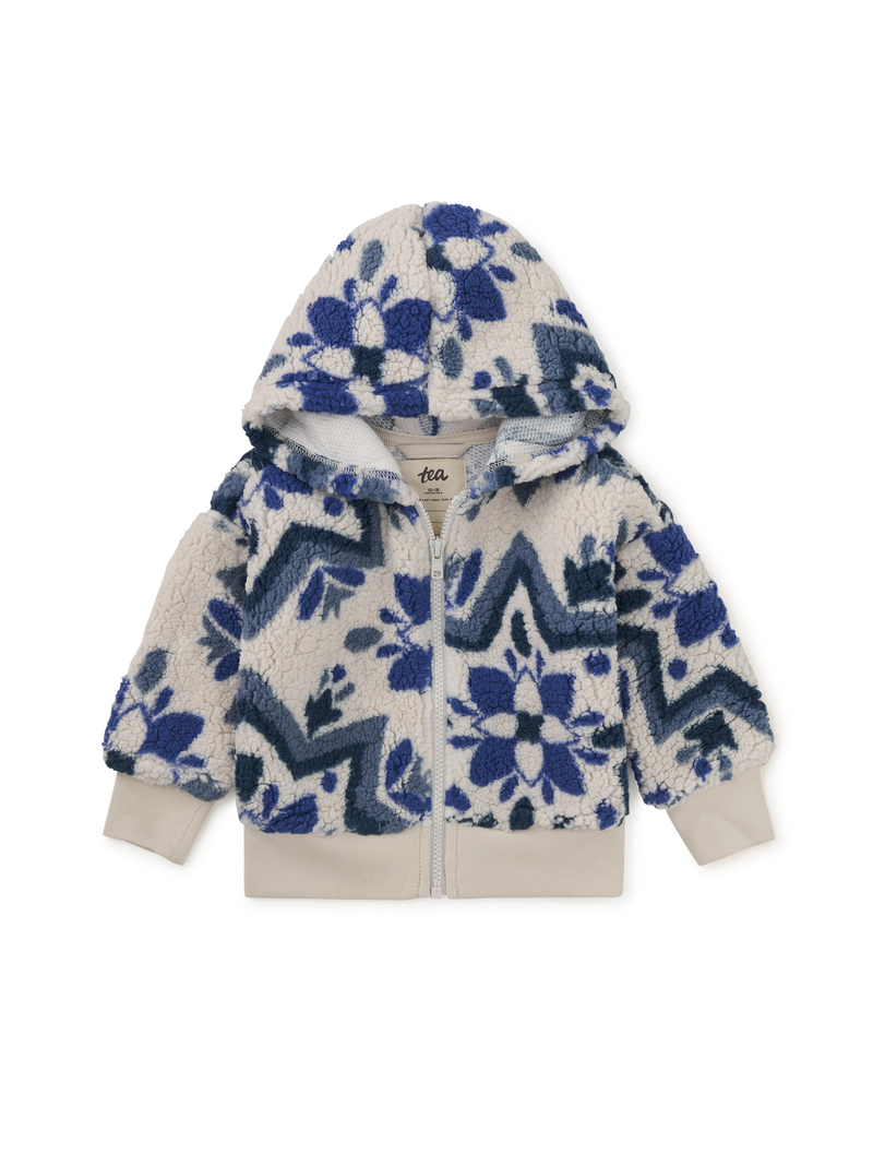 Teddy Fleece Baby Hoodie in Istanbul Iznik - View 1