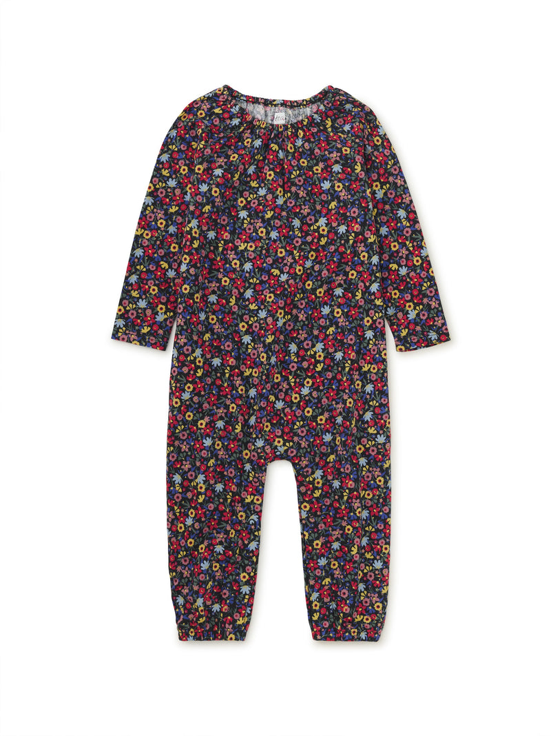 Raglan Baby Romper in Ditsy Floral - View 1