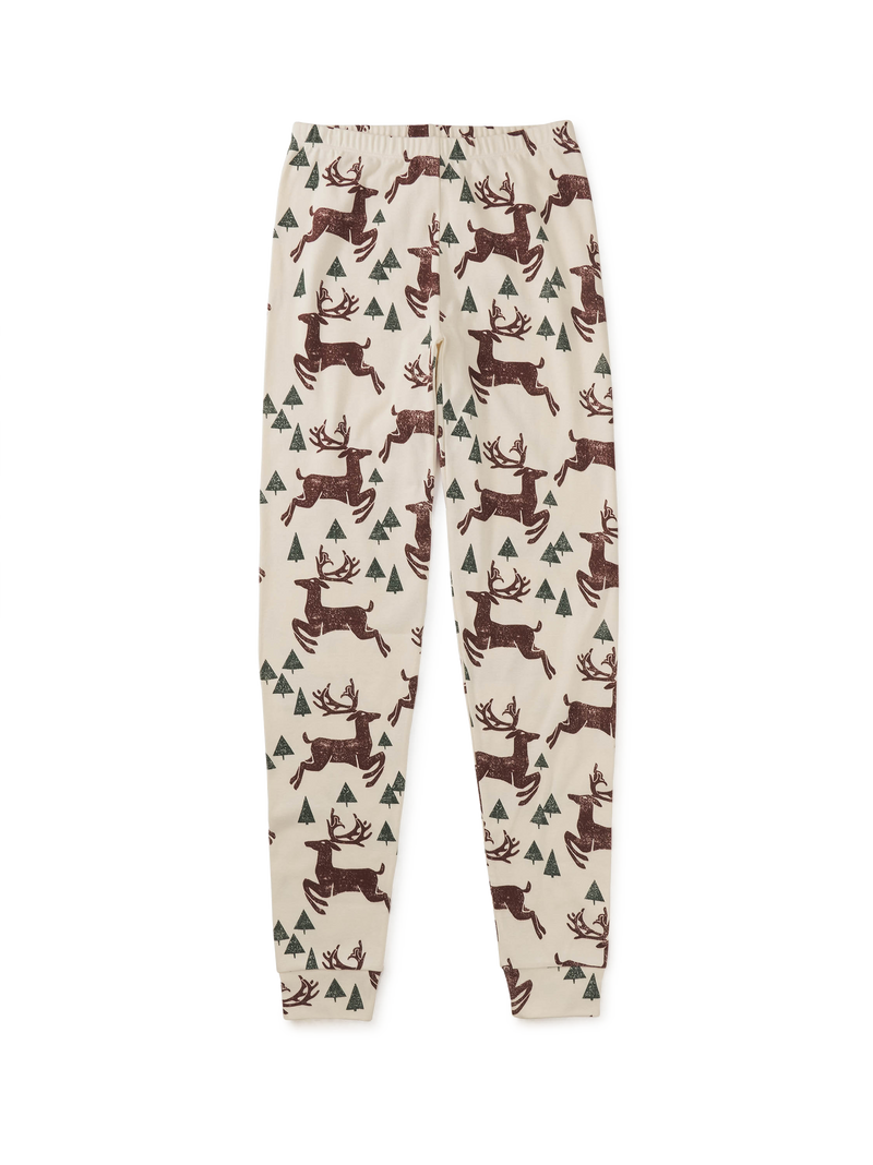 Adult Pajama Bottoms in Family Deer - View 1