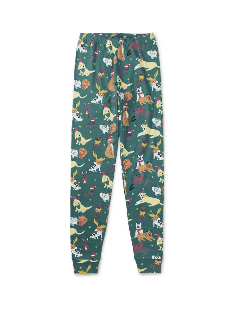 Adult Pajama Bottoms in Holiday Dogs - View 1