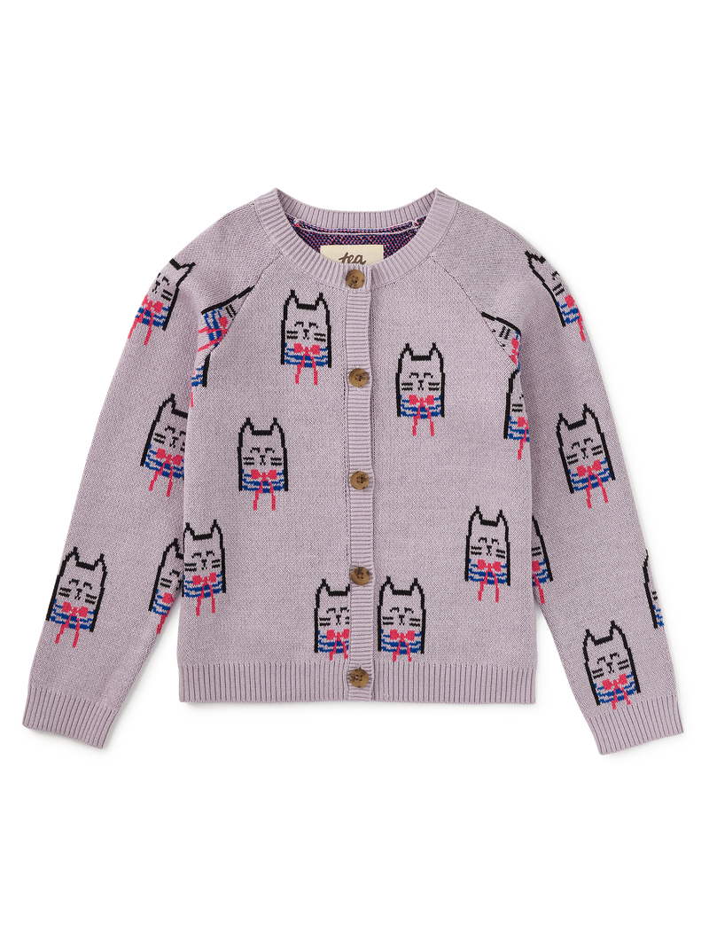 Iconic Bowtie Cats Cardigan in Bowtie Cats - View 1