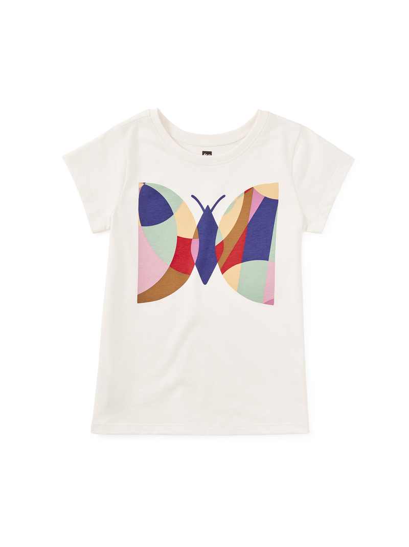 Geo Butterfly Graphic Tee in Chalk - View 1