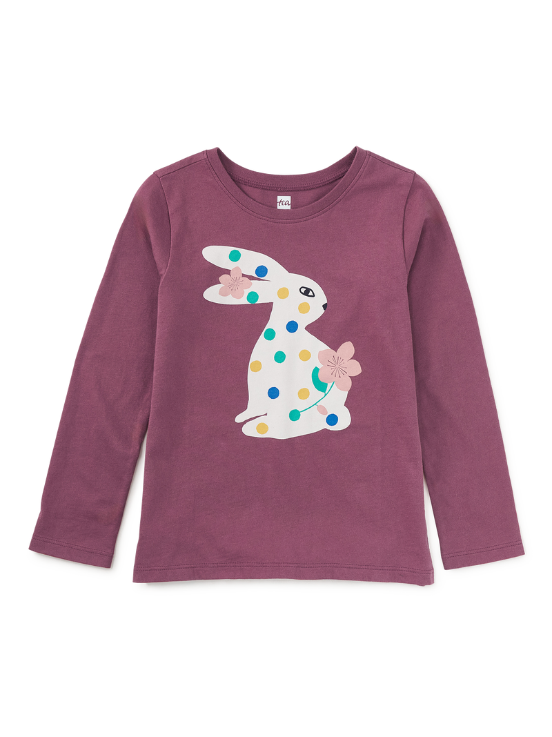 Jumeokbap Dot Bunny Graphic Te in Cassis - View 1