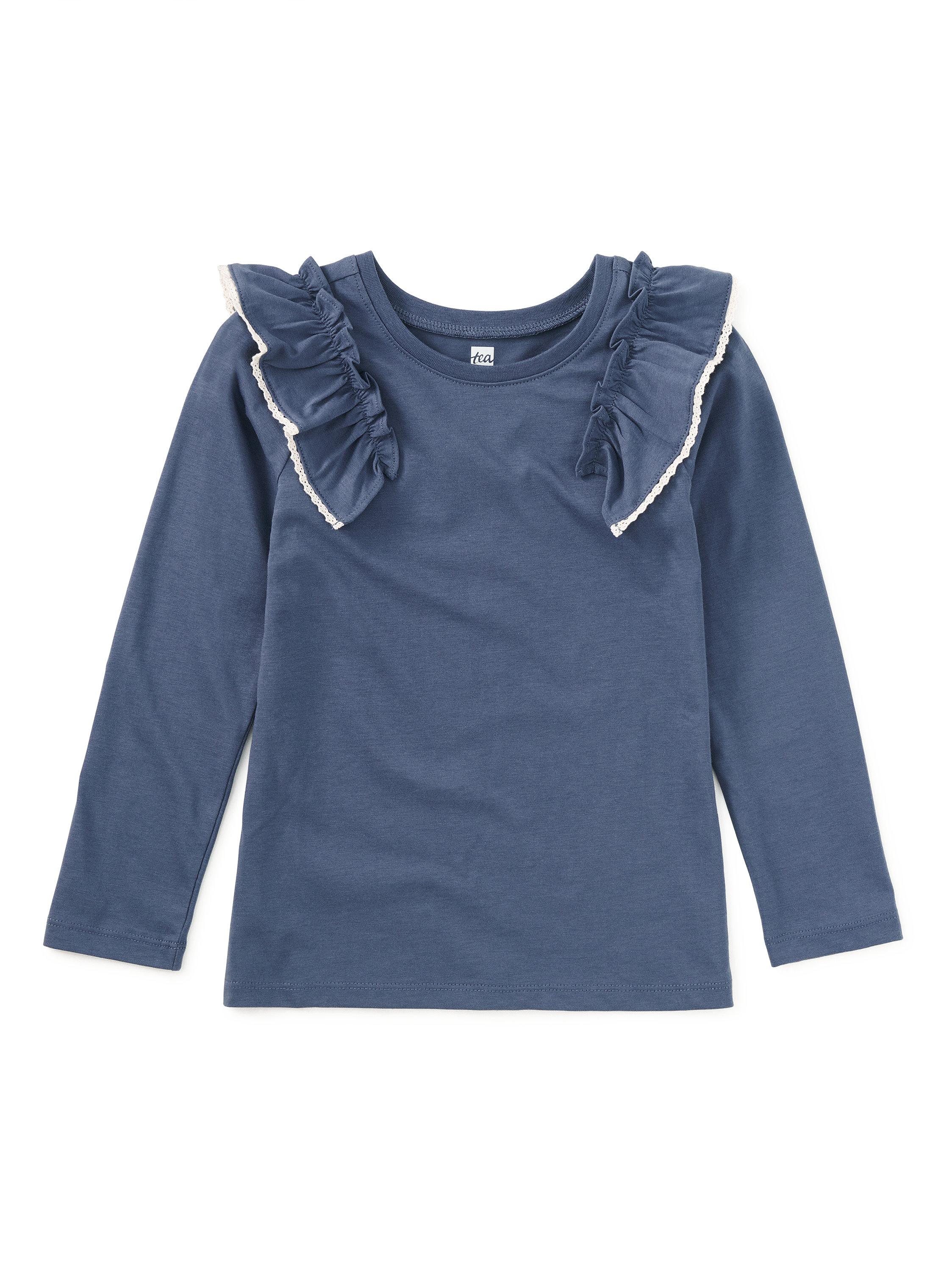 Long Sleeve Lace Trim Top