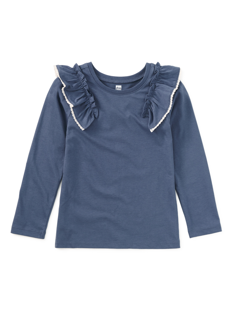 Long Sleeve Lace Trim Top in Triumph - View 1