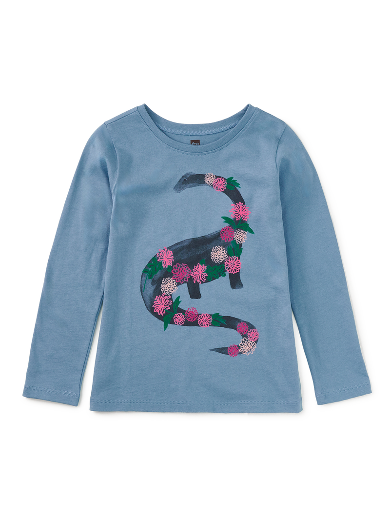 Dino Bouquet Graphic Tee in Blue Tide - View 1