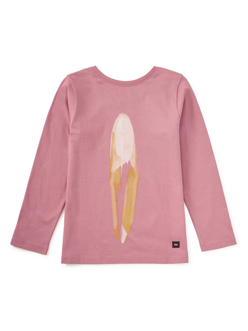 Reading Fox Double Sided Tee in Antique Rose - View 2