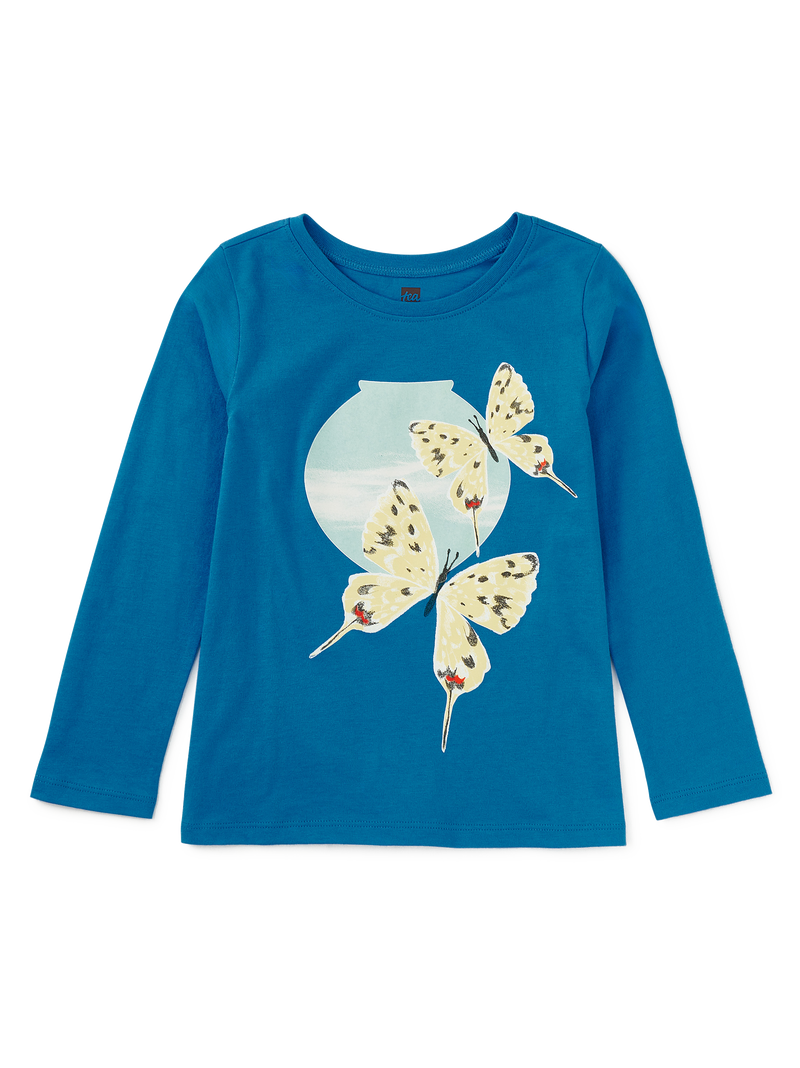 Butterfly And Moon Jar Tee in Swedish Blue - View 1