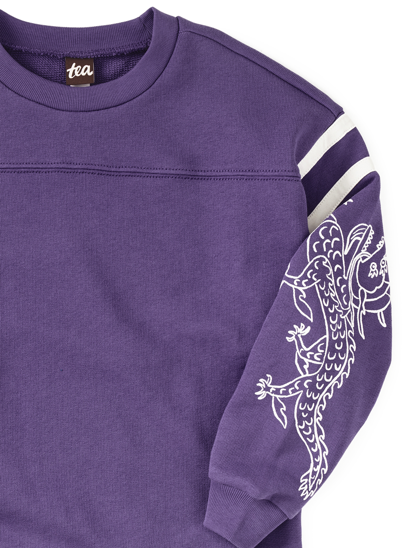 Sporty Dragon Sleeve Popover in Ultraviolet - View 2