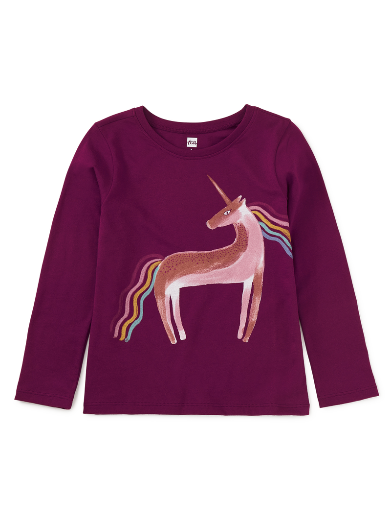 Rainbow Unicorn Graphic Tee in Cosmic Berry - View 1
