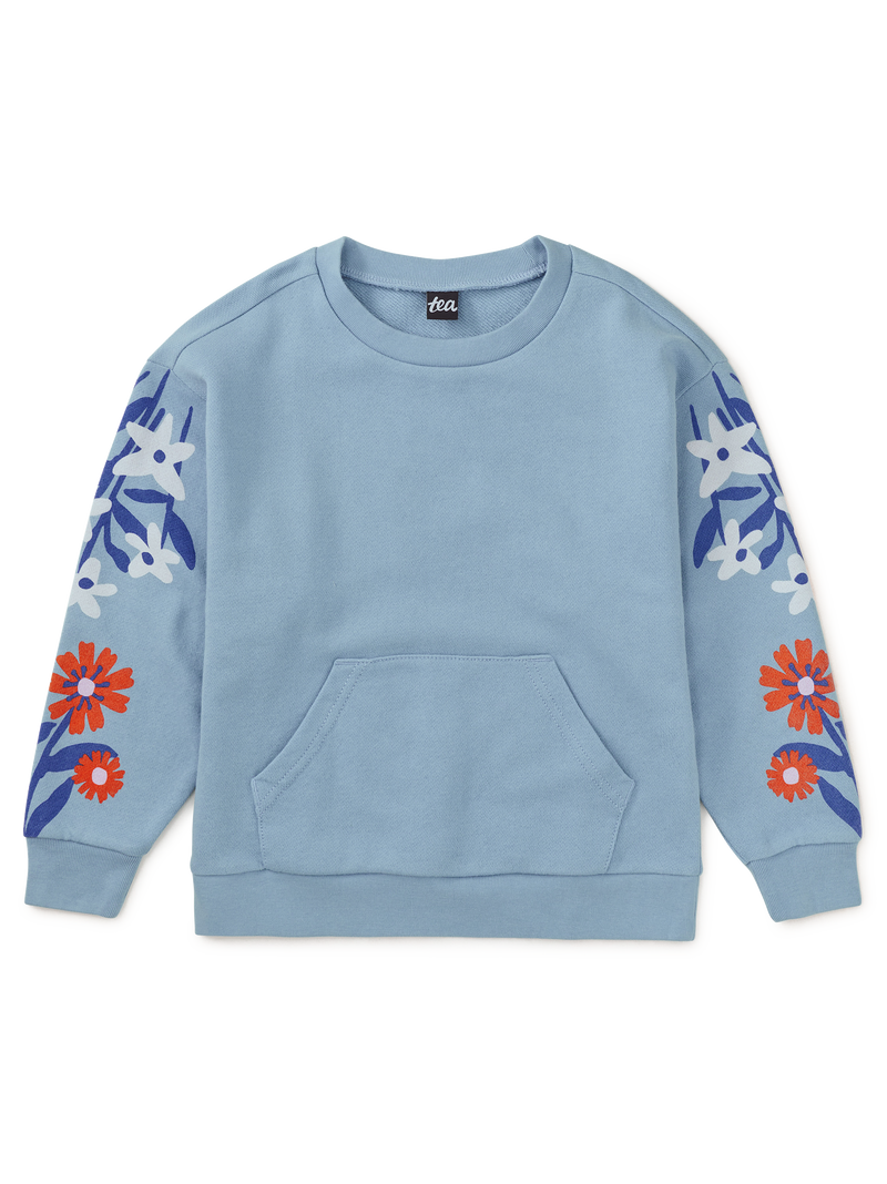 Floral Sleeve Kanga Popover in Scenic Blue - View 1