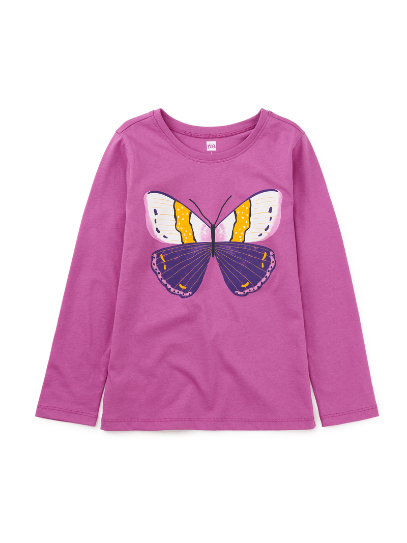 Beautiful Butterfly Graphic Te in Mulberry - View 1