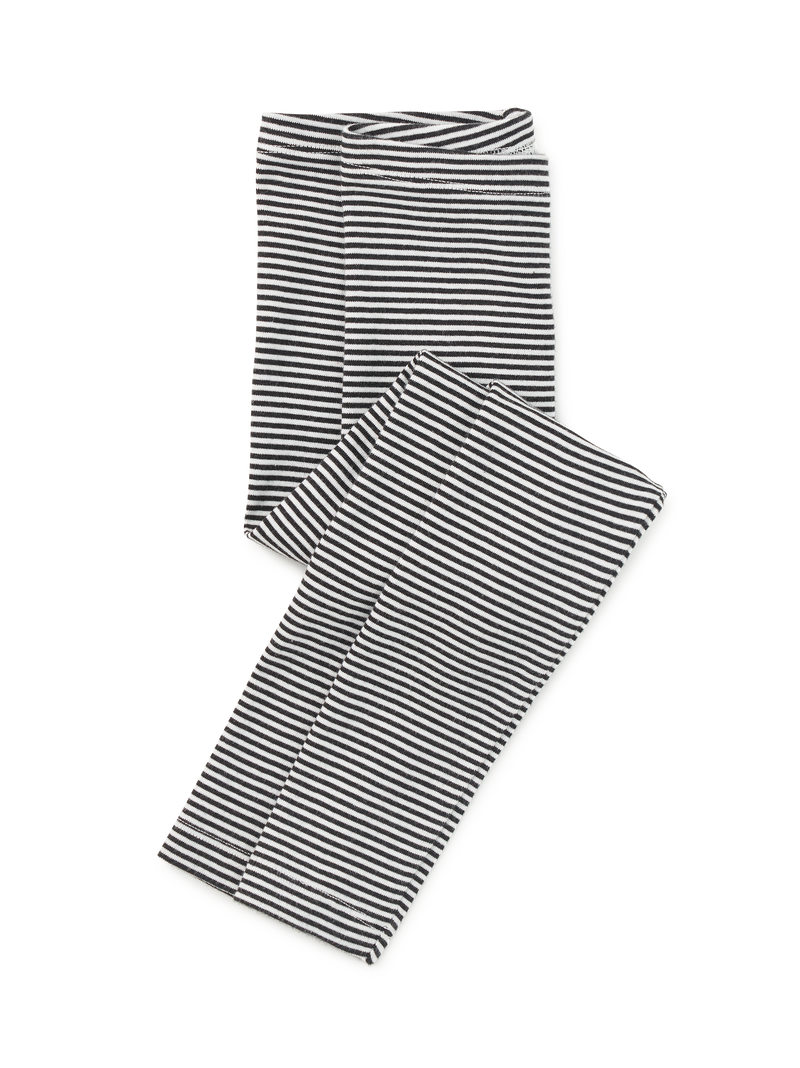 Striped Leggings in Jet Black - View 1