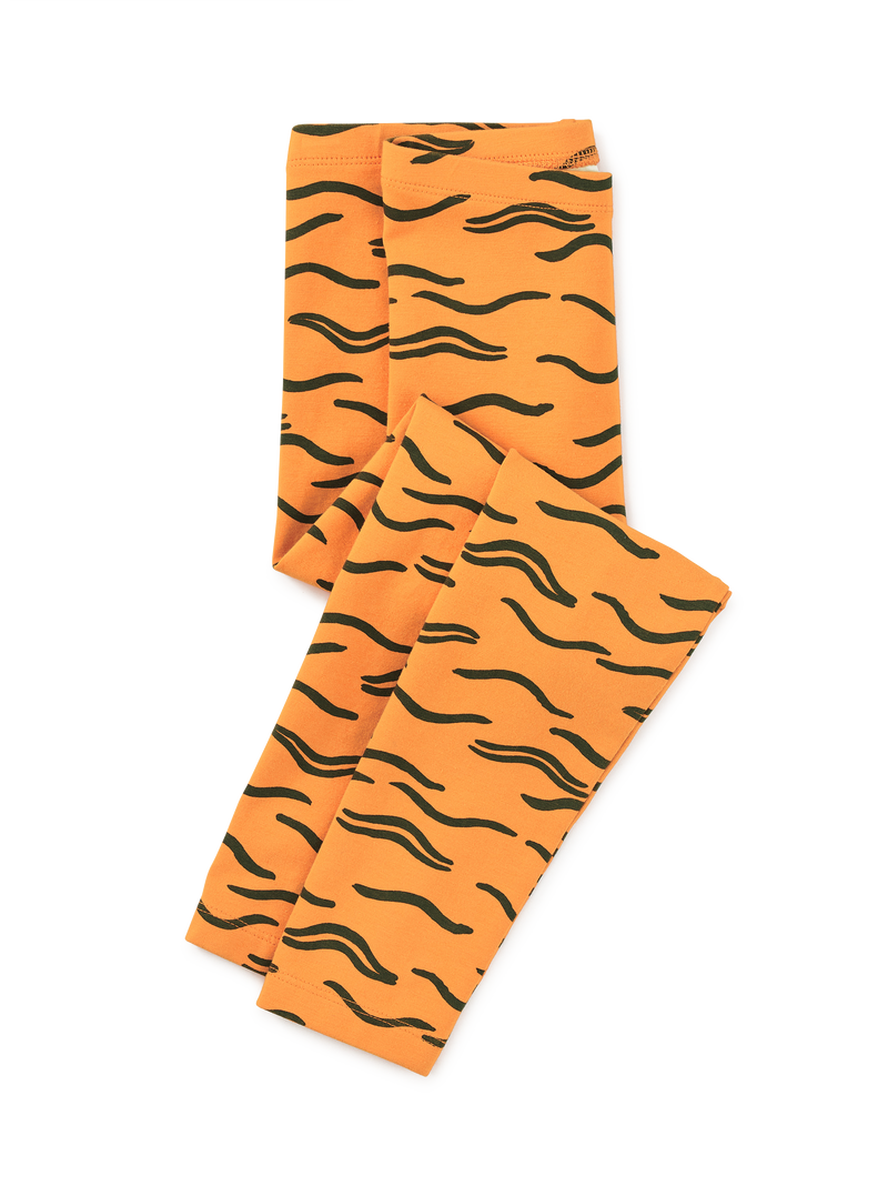 Printed Leggings in Tiger Stripes - View 1