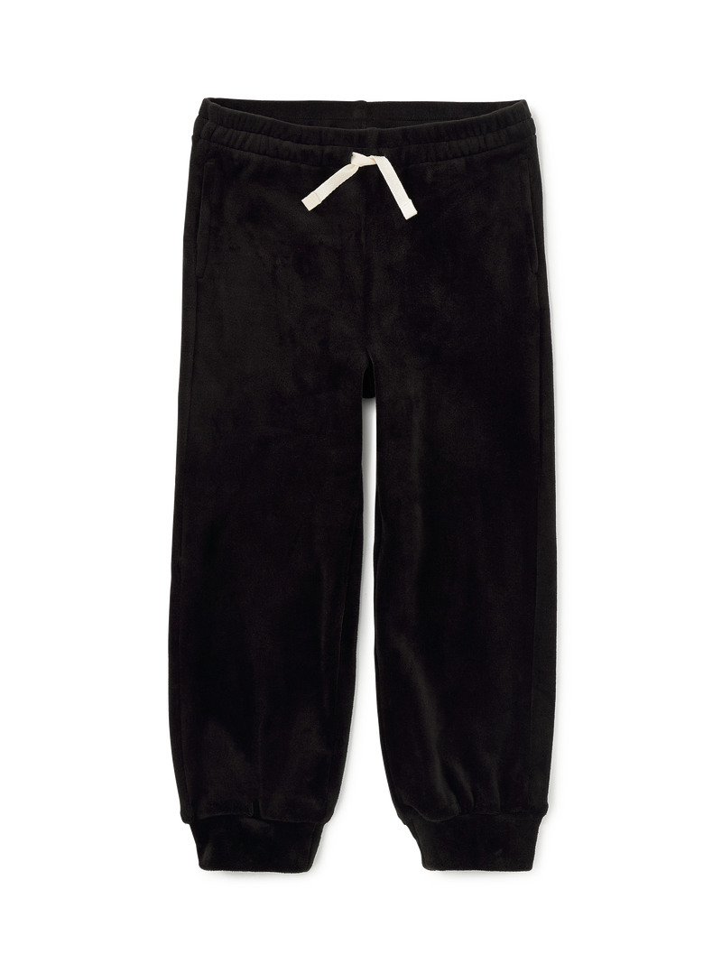 Easy Fit Very Velour Joggers in Jet Black - View 1