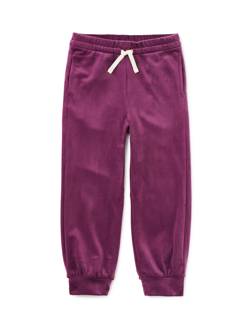 Easy Fit Very Velour Joggers in Cosmic Berry - View 2