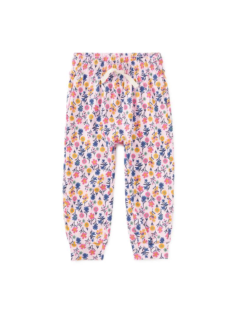 Printed Everyday Joggers in Wildflowers - View 2