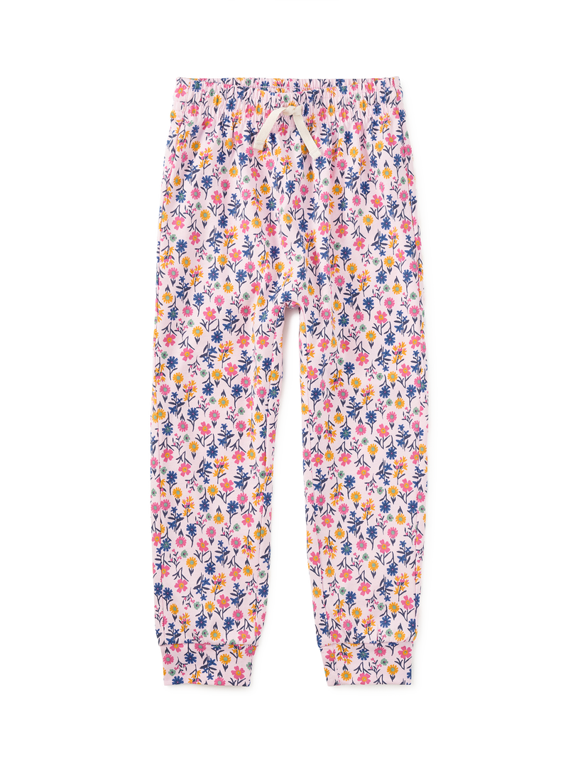 Printed Everyday Joggers in Wildflowers - View 1