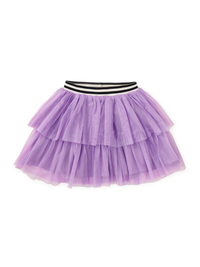 Tiered Tulle Skirt in Sheer Lilac - View 1