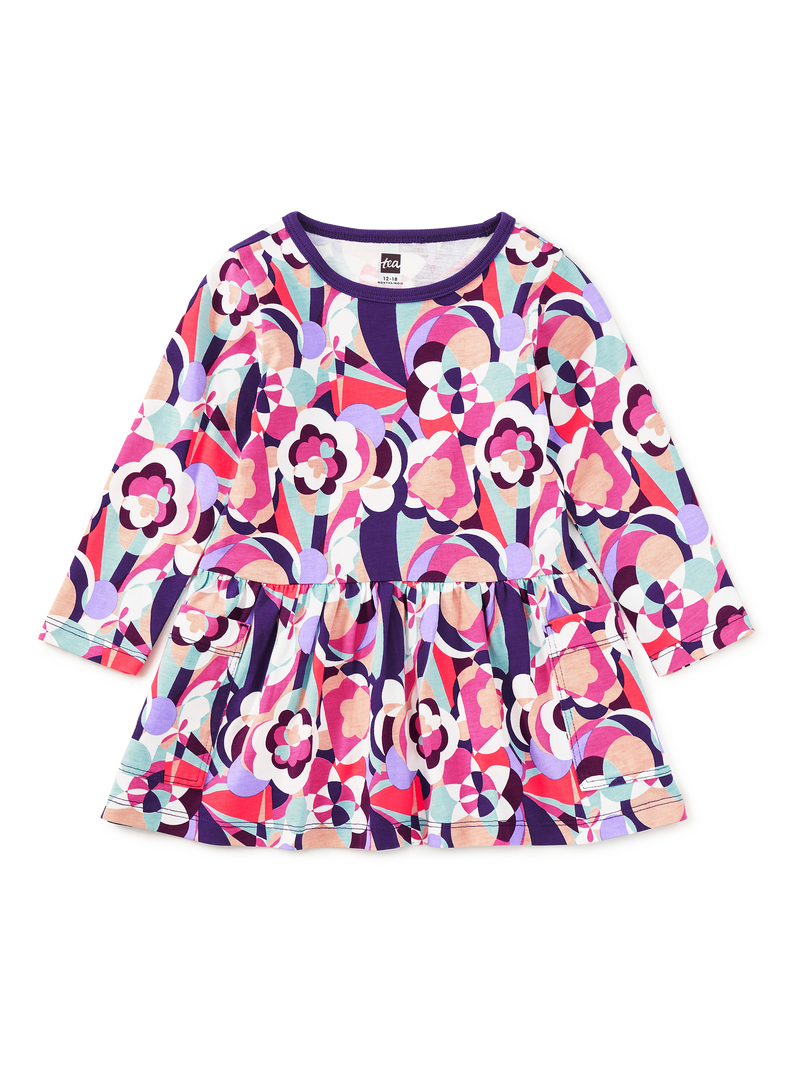 Long Sleeve Pocket Dress in Bala Floral - View 2