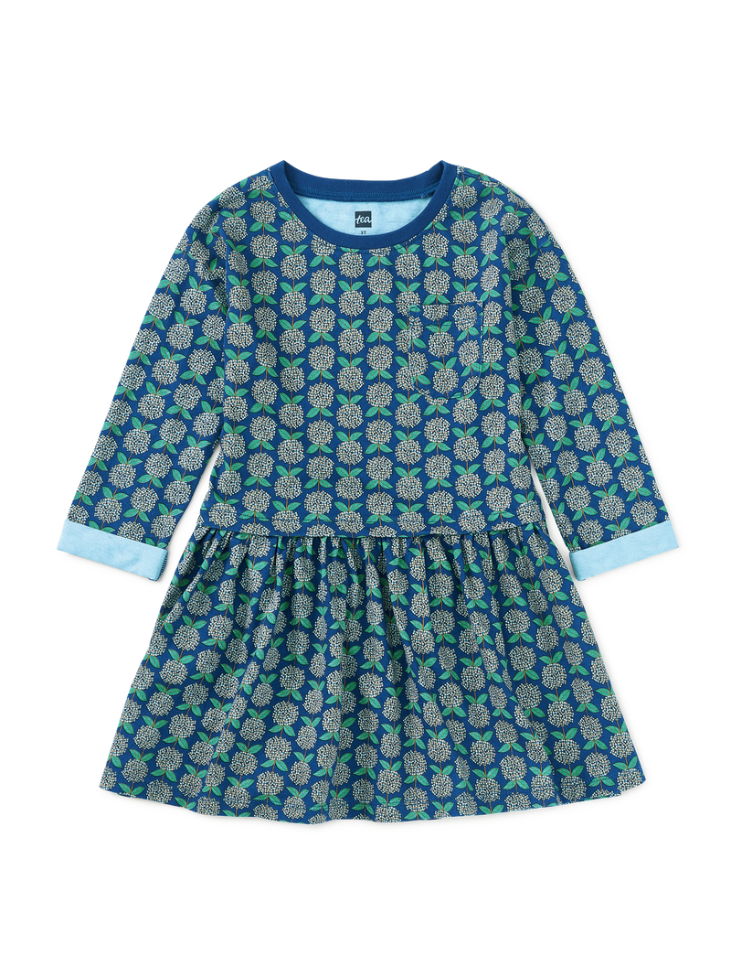 Printed Pocket Play Dress in Hydrangeas - View 1