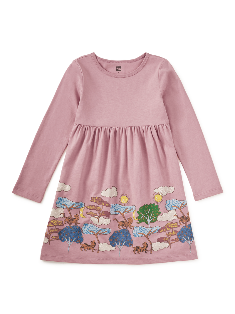 Tiger Story Skirted Dress in Hydrangea - View 1