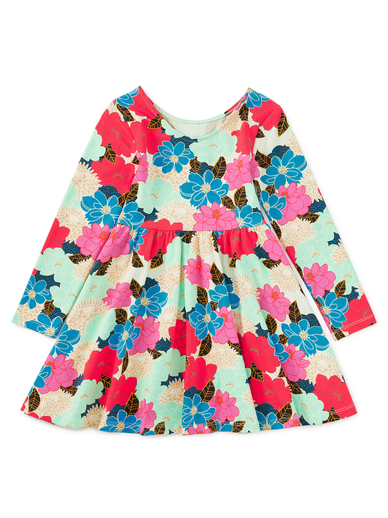 Printed Ballet Dress in Peonies And Chrysanthemums - View 2