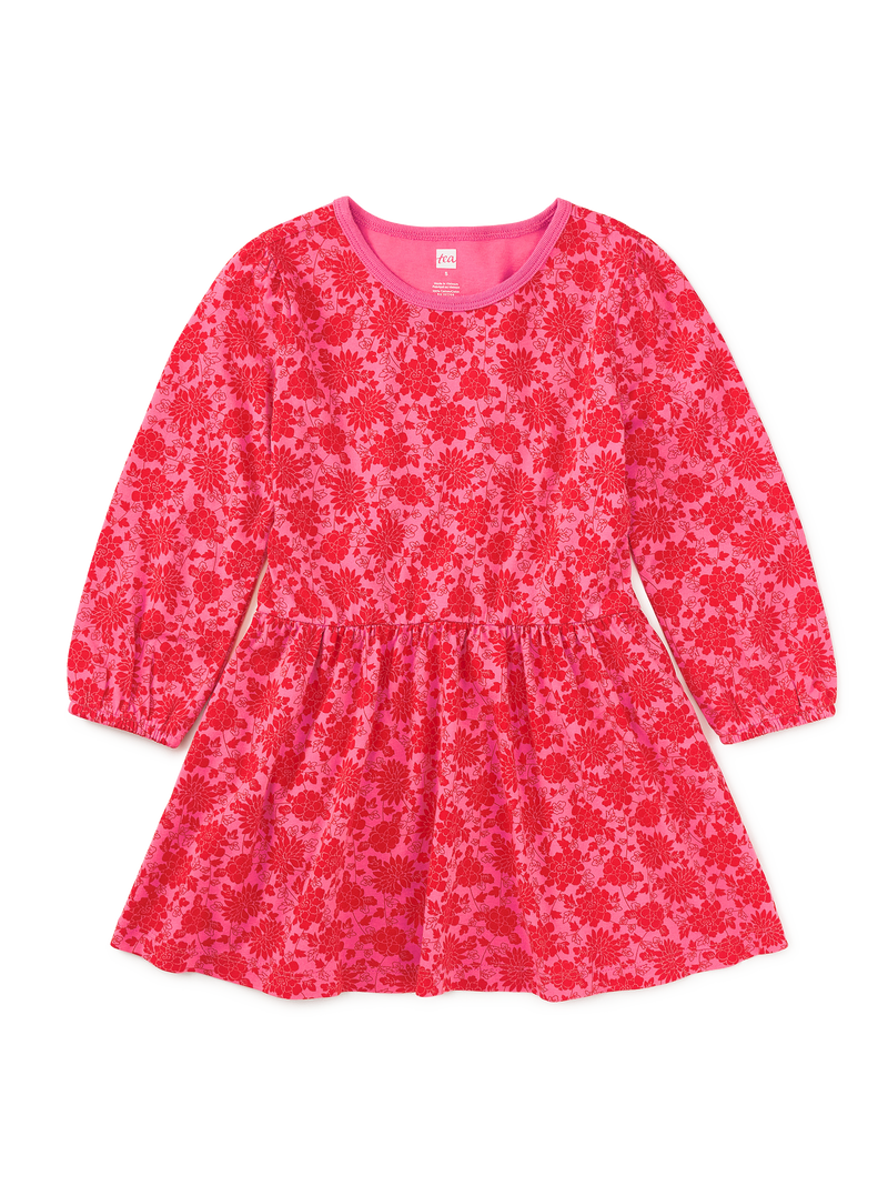 Blouson Sleeve Pocket Dress in Andong Floral - View 1