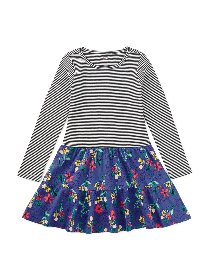 Tiered Skirted Twirl Dress in Alpine Wildflowers - View 1
