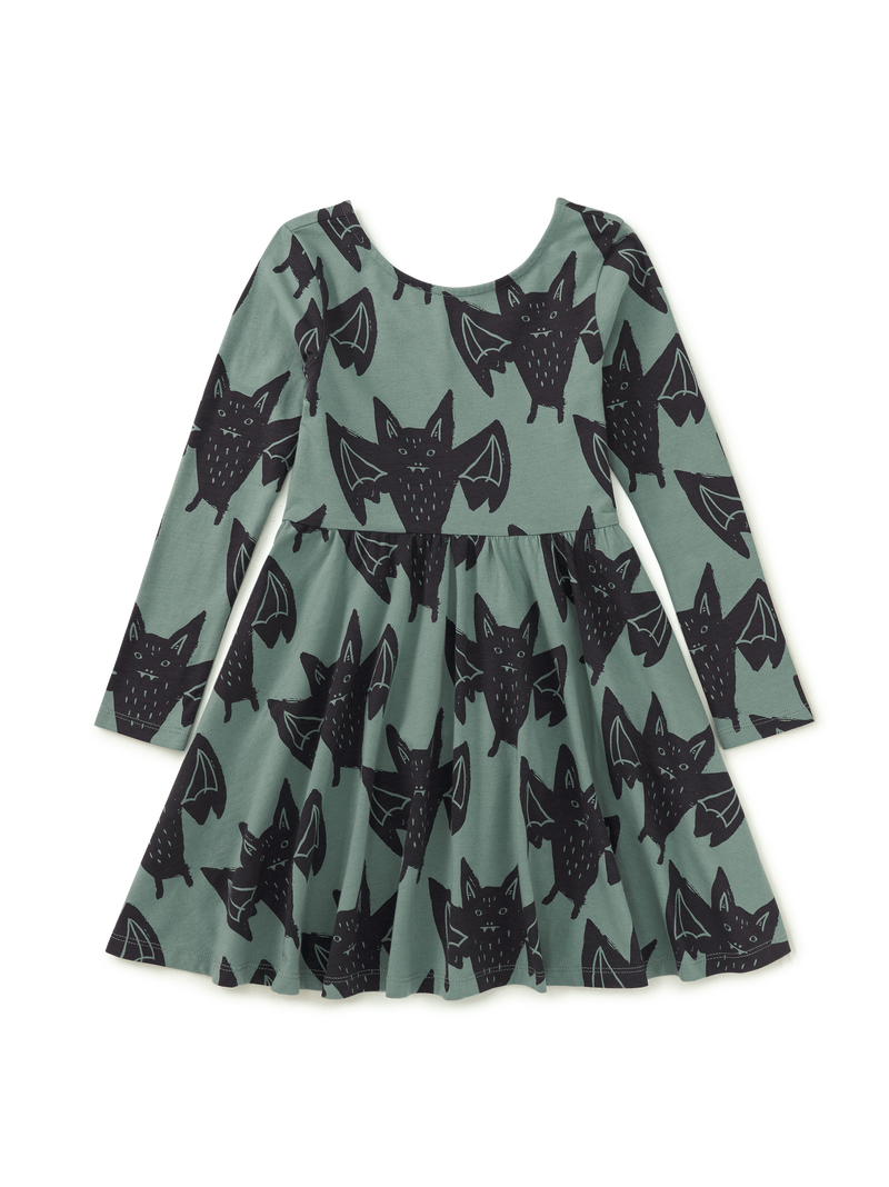 Printed Ballet Dress in Fly By Night Bats - View 1