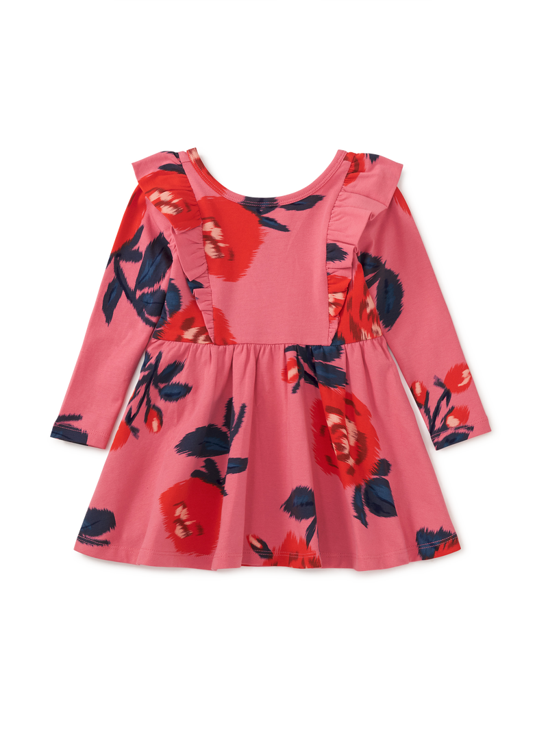 Ruffle Shoulder Ballet Dress in Turkish Rose - View 2
