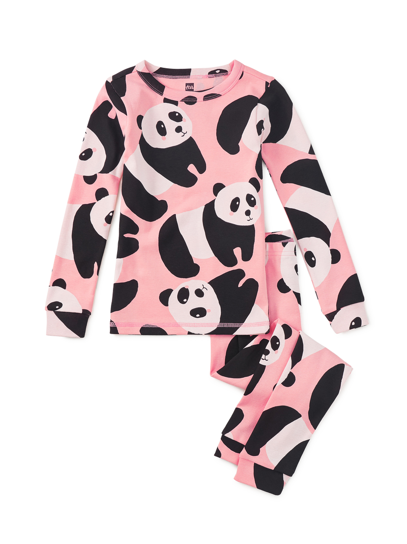 Goodnight Pajama Set in Playful Pandas - View 1